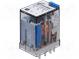 Relé  elektromagnetické  DPDT  Ucievky 24VDC  10A/250VAC  600Ω