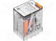 Relé  elektromagnetické  4PDT  Ucievky 230VAC  7A/250VAC  17kΩ