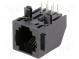 Zásuvka  RJ12  PIN  6  Kat  3  Usporiad.kol  6p6c  THT  na PCB  12,7mm