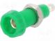 Zásuvka  banánik 4mm  10A  28,5mm  zelený  poniklovaná  10mΩ