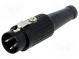 Zástrčka  DIN  vidlica  PIN  3  Usporiad.kol  180°  priamy  na kábel