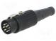Zástrčka  DIN  vidlica  PIN  8  Usporiad.kol  270°  priamy  na kábel