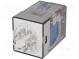 Relé  elektromagnetické  DPDT  Ucievky 24VDC  10A/250VAC  445Ω