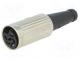 Zástrčka  DIN  zásuvka  PIN  5  Usporiad.kol  240°  priamy  na kábel