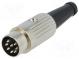 Zástrčka  DIN  vidlica  PIN  8  Usporiad.kol  270°  priamy  na kábel
