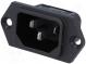 Konektor  napájacie AC  zásuvka  vidlica  10A  250VAC  IEC 60320