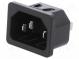 Konektor  napájacie AC  zásuvka  vidlica  10A  250VAC  IEC 60320