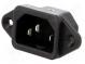 Konektor  napájacie AC  zásuvka  vidlica  10A  250VAC  IEC 60320