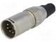 Zástrčka  XLR  vidlica  PIN  5  priamy  na kábel  spájkovanie  50V