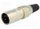 Zástrčka  XLR  vidlica  PIN  5  priamy  na kábel  spájkovanie  50V