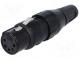 Zástrčka  XLR  zásuvka  PIN  5  priamy  na kábel  spájkovanie  50V