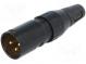 Zástrčka  XLR  vidlica  PIN  3  priamy  na kábel  spájkovanie  50V