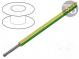 Vodič  HookUp Wire PVC  lanko  Cu  24AWG  žlto-zelená  PVC  300V