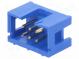 Zásuvka  IDC  vidlica  PIN  6  priamy  THT  pozlátený  2,54mm  modrý