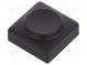 Hmatník  obdĺžnikový  čierna  polyamid  15,5x15,5mm