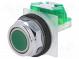 Prepínač  tlačidlový  Stab.pol  1  NO  30mm  zelená  pol  2