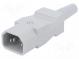 Konektor  napájacie AC  zástrčka  vidlica  10A  250VAC  IEC 60320