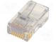 Zástrčka  RJ45  PIN  8  Usporiad.kol  8p8c  IDC,krimpovacie