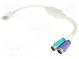 Adaptér USB-PS2  PS/2 zásuvka x2,USB A vidlica