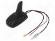 Anténa  SHARK  15dBi  AM,DAB,FM  50Ω  čierna  5÷12VDC  Druh  RG174