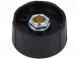 Gombík  bez ukazovateľa  ABS  Pr.hriad  6,35mm  Ø31x15,5mm  čierna