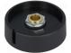 Gombík  s ukazovateľom  polyamid  Pr.hriad  8mm  Ø50x16mm  čierna
