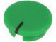 Viečko  ABS  zelený  zatlačované  Ukazovateľ  čierna  Tvar  okrúhly