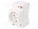 Zásuvka typu F (Schuko)  250VAC  16A  DIN