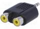 Adaptér  Jack 3,5mm vidlica,RCA zásuvka x2  stereo
