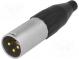 Zástrčka  XLR  vidlica  PIN  3  priamy  na kábel  spájkovanie  133V