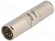 Spojka  XLR samec,z oboch strán  PIN  5  strieborná  priamy