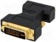 Adaptér  D-Sub 15pin HD zásuvka,DVI-I (24+5) vidlica  čierna