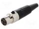 Zástrčka  XLR mini  zásuvka  PIN  4  na kábel  spájkovanie  5A