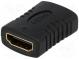 Adaptér  HDMI zásuvka,z oboch strán  čierna