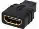 Adaptér  HDMI zásuvka,Konektor micro HDMI  čierna