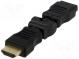Adaptér  HDMI vidlica,koncovka HDMI, otočná 360°  čierna