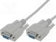 Kábel  D-Sub 9pin zásuvka,z oboch strán  2m  sivá  tienené