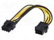 Kábel  napájací  PCI-E 6pin samec,PCI-E 8pin samica  0,2m