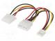 Kábel  napájací  Molex vidlica,Molex samica,mini Molex samica
