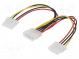 Kábel  napájací  Molex vidlica,Molex samica x2  0,15m