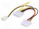 Kábel  napájací  12V 3pin samec x2,Molex vidlica,Molex samica