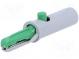 Krokosvorka  6A  60VDC  zelený  Kapacita rukoväte  max.7,5mm