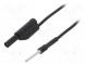 Merací kábel  19A  Dĺž  0,5m  čierna  Prier.vod  1mm2  Izolácia  PVC