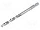 Vrták  do kovu  Ø  5mm  L  100mm  rýchlorezná oceľ HSS