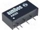 Prevodník  DC/DC  2W  Uvst 10,8÷13,2V  Uvýst 15VDC  Uvýst2 -15VDC
