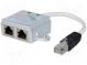 Rozdvojka  Kat  5  tienené  RJ45 zásuvka x2,RJ45 vidlica