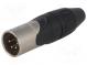 Zástrčka  XLR  vidlica  PIN  4  priamy  na kábel  spájkovanie  133V