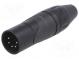 Zástrčka  XLR  vidlica  PIN  5  priamy  na kábel  spájkovanie  133V