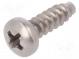 Vrut  2,9x9,5  Hlavica  valcová  Phillips  PH1  ISO  7049  DIN  7981F
