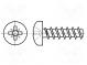 Vrut  3,5x10  Hlavica  valcová  Pozidriv  PZ2  Výš.hlavy  2,6mm